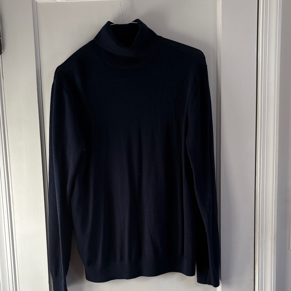 Banana Republic Men's Blue  Turtleneck Sweater